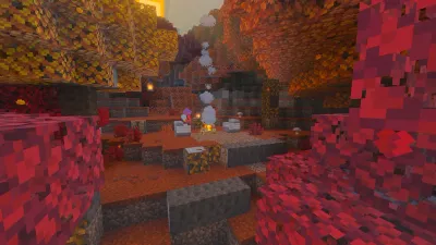 Minecraft Dappled Forest Biome: Poplar Trees & Camps